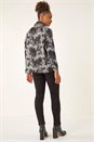 Grey Printed Scarf Tunic Stretch Top, Image 4 of 6