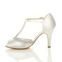 Ivory Diamante T-Bar Peep Toe High Heeled Sandals, Image 3 of 5