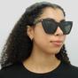 Brown Cat Eye Havana Grey Sunglasses, Image 5 of 6