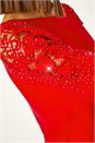 Red Sparkly Sleeve Knit Jumper, Image 5 of 5