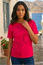 Red Embellished Heart T-Shirt, Image 1 of 4