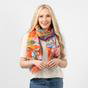 Multi Sarta Multi Bold Floral Cotton Lightweight Scarf, Image 1 of 4
