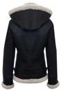 Biscuit Hooded Sheepskin Flying Leather Jacket, Image 6 of 8