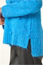 Blue Diamond Stitch Knit Jumper, Image 5 of 5