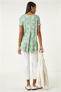 Sage Floral Spot Print Tunic Top, Image 2 of 5