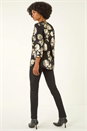 Gold Floral Foil Print Shirt, Image 3 of 5