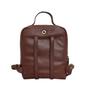 Tan Assots London Tan 'ELLA' Pebble Grain Mini Real Leather Backpack for Women, Image 3 of 5
