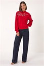Red Floral Hotfix Detail Knit Jumper, Image 2 of 5