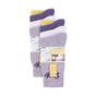 Purple 6 Pack Hiking Breathable Cotton Boot Socks, Image 3 of 3
