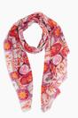 Pink Postcard Print Lightweight Scarf in Pink, Image 1 of 3