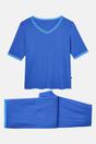 Royal Blue British Boxers Royal Blue "Ultra Blue" Bamboo Lace Pyjama Set, Image 4 of 6