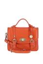 Orange Stylish Real Leather Small Satchel Bag, Image 1 of 4