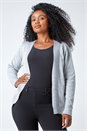 Grey Petite Diamante Embellished Cardigan, Image 1 of 5