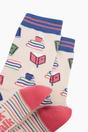 Multi Book Lover Bamboo Socks, Image 2 of 4