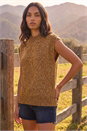 Brown Speckled Knit Vest, Image 1 of 4