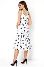 Ivory  Spot Print Flute Hem Midi Dress, Image 4 of 5
