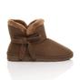 Brown AJVANI Brown Faux Fur Lined Ankle Boots Slippers, Image 2 of 6