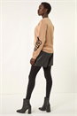 Camel  Cornelli Floral Knit Jumper, Image 4 of 5