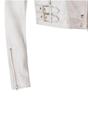 White Cropped Brando Leather Biker Jacket, Image 7 of 7