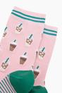 Light Pink Iced Coffee Bamboo Socks in Pink, Image 2 of 4