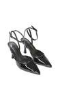 Black 'Tori' Pointed Toe Stiletto Heels With Ankle Strap, Image 4 of 6