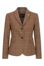 Brown Infinity Leather Brown Tweed Blazer in Herringbone Check, Image 1 of 6