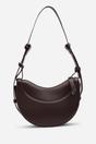 Dark Brown Envie Crescent Faux Leather Shoulder Bag, Image 1 of 6