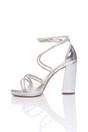 AJVANI High Block Heel Diamante Strappy Platform Sandals, Image 3 of 4