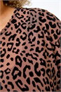 Chocolate Curve Flocked Animal Top, Image 5 of 5