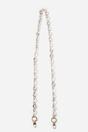 White Sarta White Marbled Oval Link Acrylic Bag Strap, Image 2 of 3