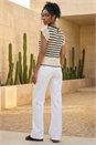 Ivory  Stripe Knitted Top, Image 3 of 4