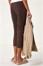 Chocolate Cropped Stretch Denim Jegging, Image 3 of 5