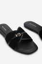 Black Cevora Cross Over Buckle Slide On Sandal, Image 5 of 6