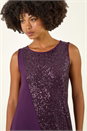 Purple Sparkly Asymmetric Stretch Vest, Image 4 of 5
