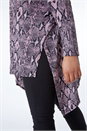 PINK Curve Snake Print Hanky Hem Tunic Top, Image 5 of 5