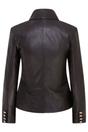 Black Infinity Leather Black Gothic Edwardian Leather Jacket-Sandvika, Image 4 of 6
