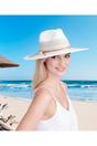 Light Grey Caprini - Metallic Stripe Fedora - Silver Grey, Image 1 of 1