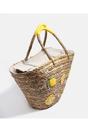 Beige Pia Rossini Beige Citrus - Straw Beach Basket, Image 3 of 4