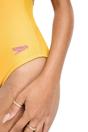 Yellow Embroidered Logo One Piece Swimsuit, Image 2 of 5