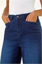 Indigo Dusk Denim Stretch Wide Leg Jeans, Image 5 of 6