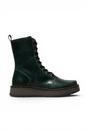 Dark Green Womens Leather Ankle Dress Boots-RAMI043, Image 1 of 5
