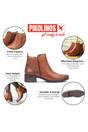 Brown Womens Everyday Ankle Heel Boots-W6W8950, Image 3 of 8