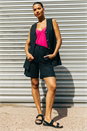 Black Smart Twill Pocket Shorts, Image 6 of 7