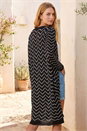 Black Zig Zag Longline Cardigan, Image 2 of 4