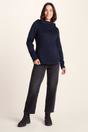 Navy Blue Acer Oversized Supersoft Fleece Hoody, Image 4 of 6