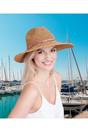 Beige Majorelle - Beaded Woven Straw Fedora, Image 1 of 1