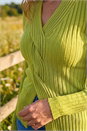 Lime Cable Rib Knit Jumper, Image 4 of 4