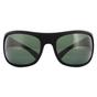 Black Sport Wrap Black Green Polarized Sunglasses, Image 1 of 4