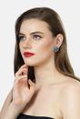 Blue Floral Layered Stud Earrings, Image 4 of 4