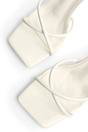 White Bree White Square Toe Mid Stiletto Heels, Image 4 of 4